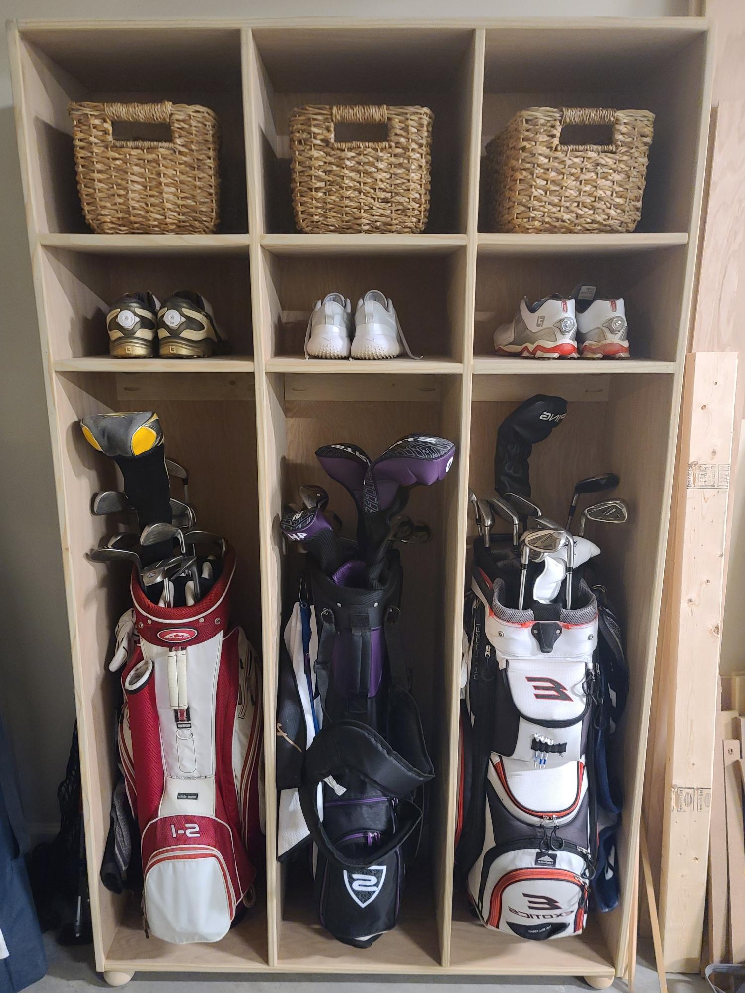 diy golf bag storage